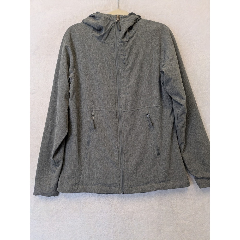 Kirkland Signature Women's Size S Gray Softshell Hooded Jacket  Faux Fur‎ Lined